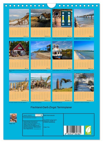 Produktbild: Fischland-Dar&szlig;-Zingst Terminplaner (Wandkalender 2026 DIN A4 hoch), CALVENDO Monatskalender