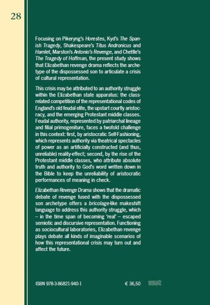 Produktbild: Elizabethan Revenge Drama: Cultural Representations, Signifying Practices, and the Rise of Protestant Middle-Class Discourse