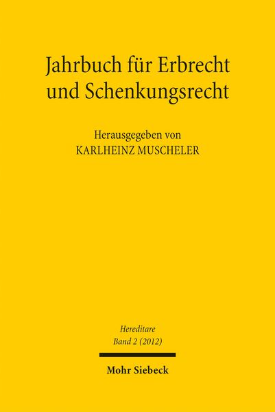 Produktbild: Jahrbuch f&uuml;r Erbrecht und Schenkungsrecht