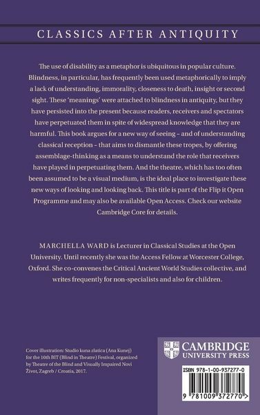 Produktbild: Blindness and Spectatorship in Ancient and Modern Theatres