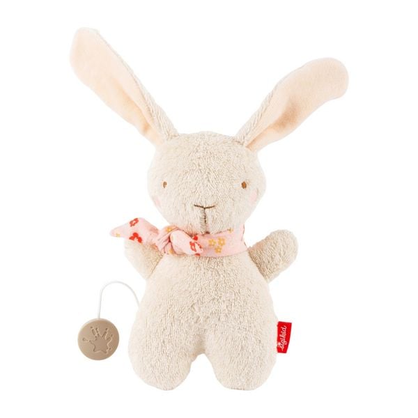 Produktbild: Sigikid 31275 - Mini Spieluhr Hase wei&szlig;, 19 cm, (mit 1 von 5 Kinderliedern - nicht vorab w&auml;hlbar!), Baumwollfrottee, Farmhouse Family