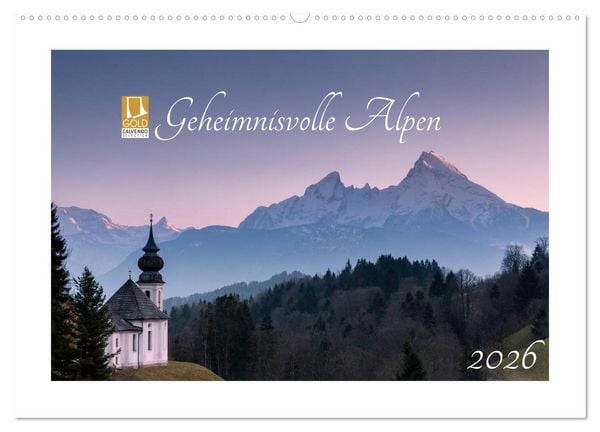 Geheimnisvolle Alpen (Wandkalender 2026 DIN A2 quer), CALVENDO Monatskalender
