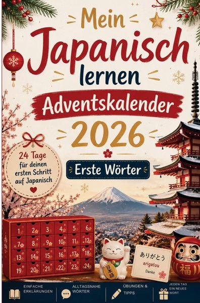 Mein Japanisch lernen Adventskalender 2026 - Erste Wörter