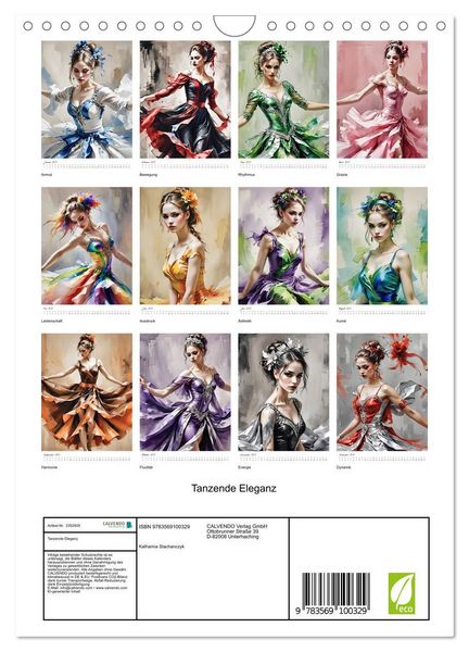 Produktbild: Tanzende Eleganz (Wandkalender 2027 DIN A4 hoch), CALVENDO Monatskalender