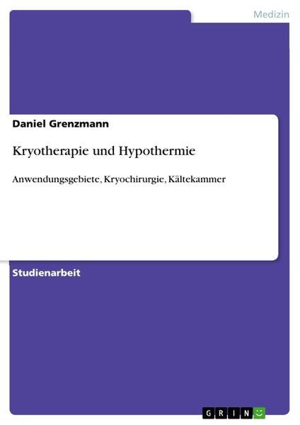 Produktbild: Kryotherapie und Hypothermie