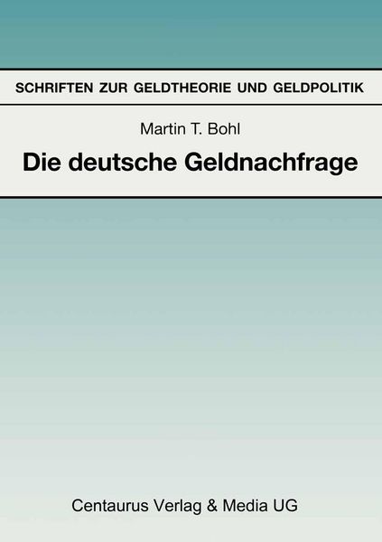 Produktbild: Die deutsche Geldnachfrage