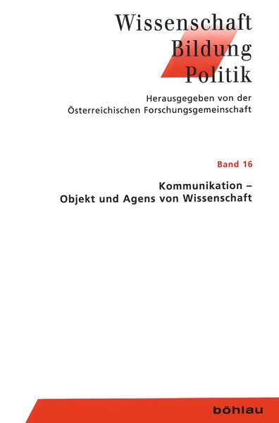 Produktbild: Kommunikation - Objekt und Agens von Wissenschaft