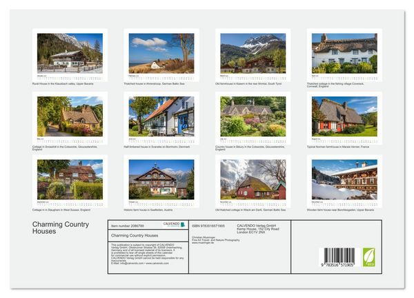 Produktbild: Charming Country Houses (High Quality Premium Wall Calendar 2026 DIN A2 landscape),CALVENDO 12 Month Wall Calendar
