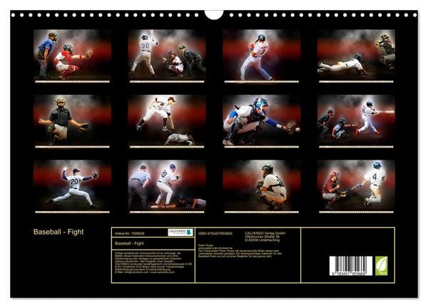 Produktbild: Baseball - Fight (Wandkalender 2026 DIN A3 quer), CALVENDO Monatskalender