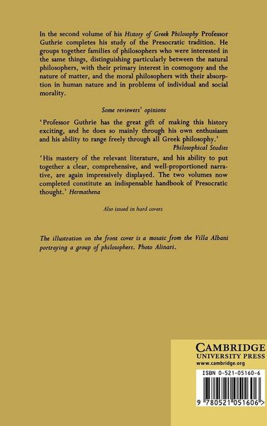 Produktbild: A History of Greek Philosophy