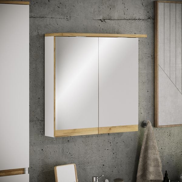 Produktbild: LED Bad Spiegelschrank Steckdose 59x60x23 Cosila