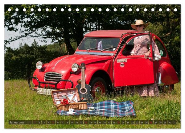 Produktbild: Citro&euml;n 2CV - Ente rot (Tischkalender 2025 DIN A5 quer), CALVENDO Monatskalender