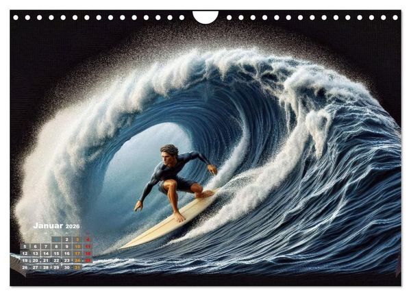 Produktbild: Big Wave Surfen (Wandkalender 2026 DIN A4 quer), CALVENDO Monatskalender
