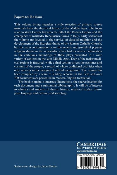 Produktbild: The Medieval European Stage, 500 1550