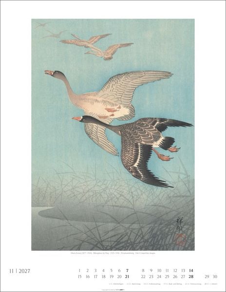 Produktbild: Japan Art Kalender 2027 - Die Kunst des Farbholzsschnitts