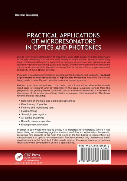 Produktbild: Practical Applications of Microresonators in Optics and Photonics