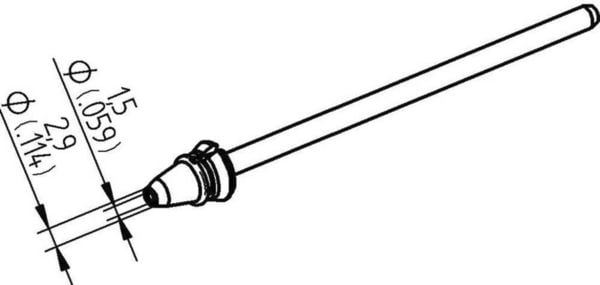 Ersa 0742ED1529H/SB Entlötspitze Konisch Spitzen-Länge 79.25mm Inhalt 1St.