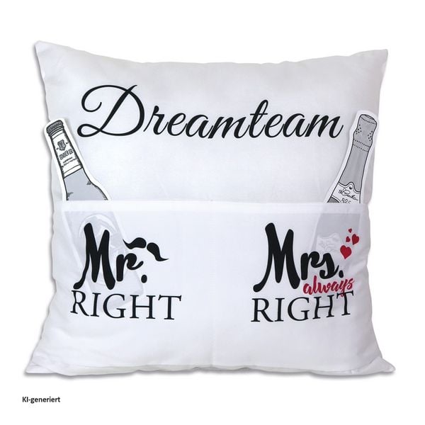 Produktbild: HTI-Living Kissen mit Taschen Dreamteam HTI-Living Kissen mit Taschen Dreamteam HTI-Living