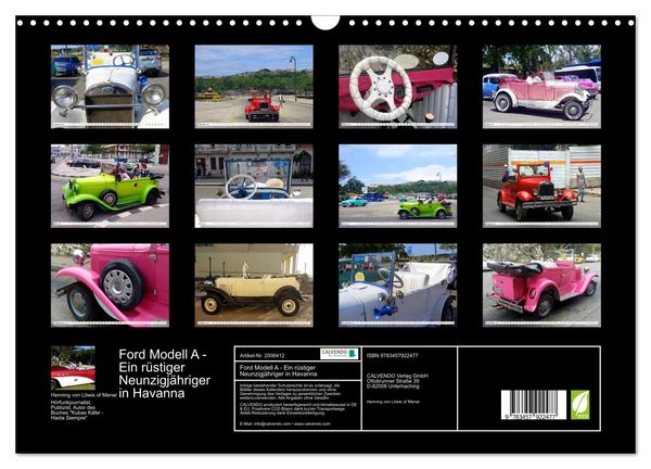 Produktbild: Ford Modell A - Ein r&uuml;stiger Neunzigj&auml;hriger in Havanna (Wandkalender 2026 DIN A3 quer), CALVENDO Monatskalender