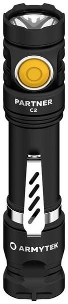 Produktbild: ArmyTek Partner C2 Magnet USB White F07802C LED Taschenlampe mit G&uuml;rtelclip, mit Holster akkubetrieben 1100 lm 118 g