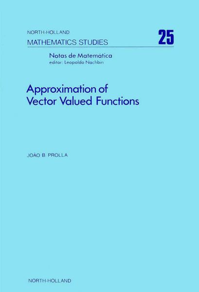 Produktbild: Approximation of Vector Valued Functions
