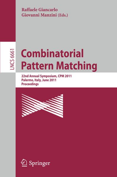 Produktbild: Combinatorial Pattern Matching