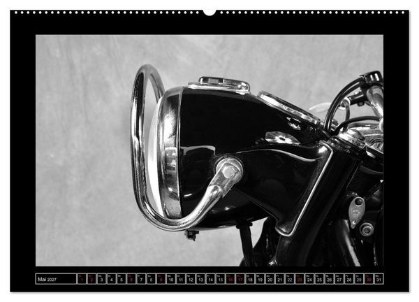 Produktbild: BMW R69S in schwarzweiss (Wandkalender 2027 DIN A2 quer), CALVENDO Monatskalender