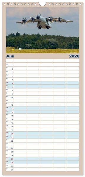Produktbild: Familienplaner 2026 - A400M LTG 62 mit 5 Spalten (Wandkalender, 21 x 45 cm) CALVENDO