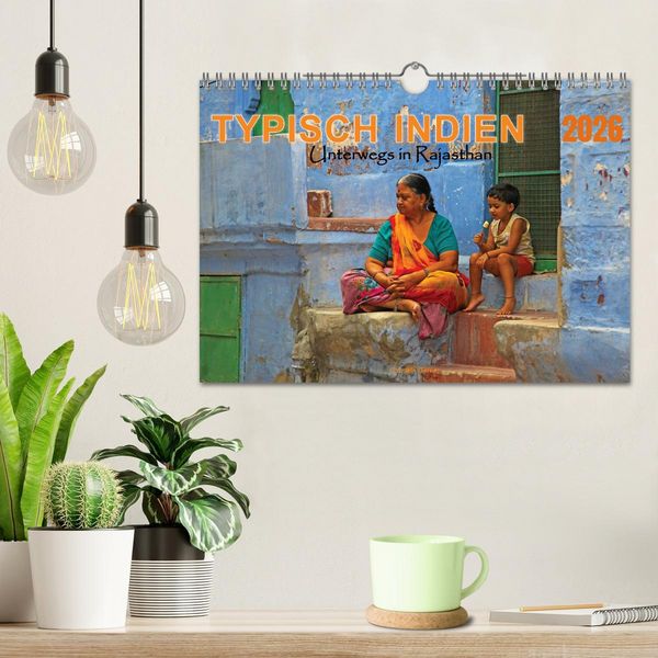 Produktbild: Typisch Indien - Unterwegs in Rajasthan (Wandkalender 2026 DIN A4 quer), CALVENDO Monatskalender
