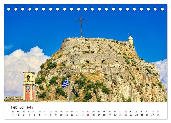 Produktbild: Mediterraner Zauber - Korfu in all seinen Facetten (Tischkalender 2026 DIN A5 quer), CALVENDO Monatskalender