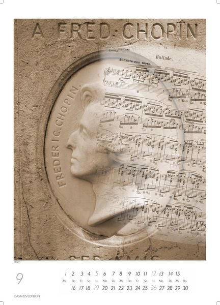 Produktbild: Komponisten Kalender 2027 &ndash; Musik-Kalender 42x59cm - 12 Klassische Komponisten im Portr&auml;t