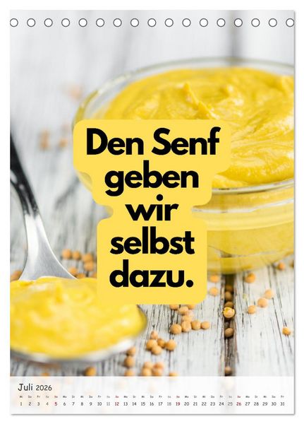 Produktbild: Tanz um den hei&szlig;en Brei! (Tischkalender 2026 DIN A5 hoch), CALVENDO Monatskalender