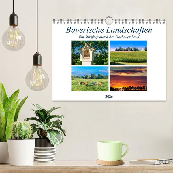 Produktbild: Bayerische Landschaften - Ein Streifzug durch das Dachauer Land (Wandkalender 2026 DIN A4 quer), CALVENDO Monatskalender