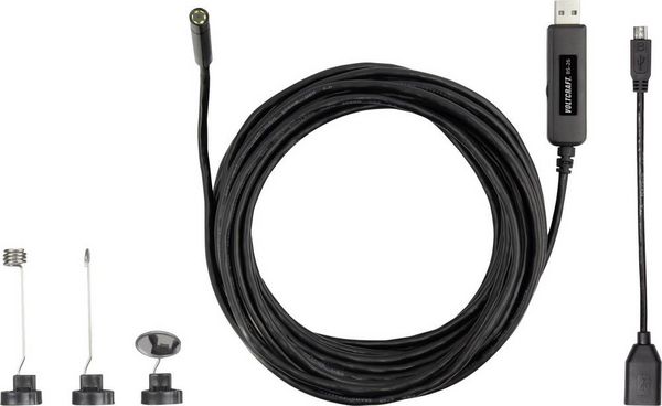 Produktbild: VOLTCRAFT VC-8919590 USB-Endoskop Sonden-&Oslash;: 8mm Sonden-L&auml;nge: 9.85m