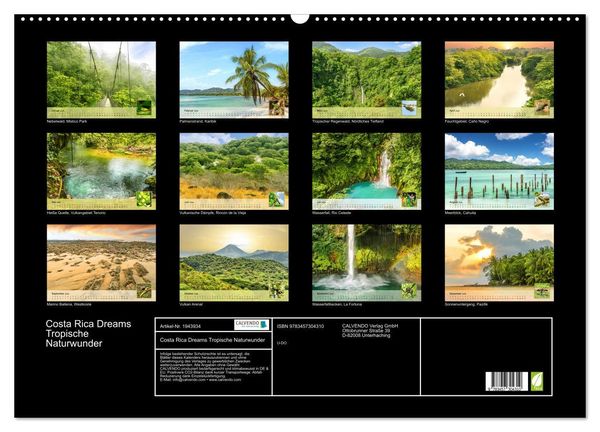 Produktbild: Costa Rica Dreams Tropische Naturwunder (Wandkalender 2026 DIN A2 quer), CALVENDO Monatskalender