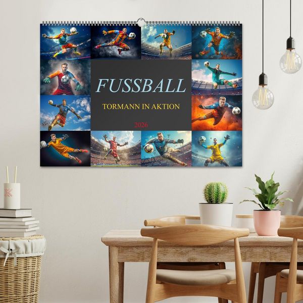 Produktbild: Fussball - Tormann in Aktion (Wandkalender 2026 DIN A2 quer), CALVENDO Monatskalender