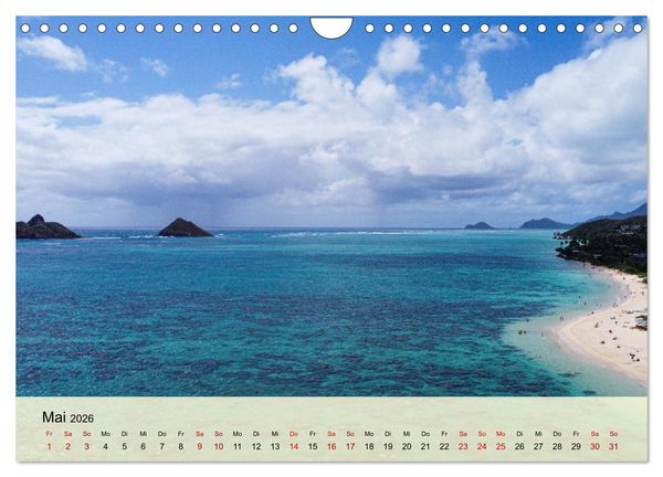 Produktbild: Hawaii - Eindr&uuml;cke von Big Island, Kauai & Oahu (Wandkalender 2026 DIN A4 quer), CALVENDO Monatskalender