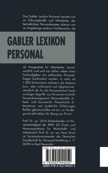 Produktbild: Gabler Lexikon Personal