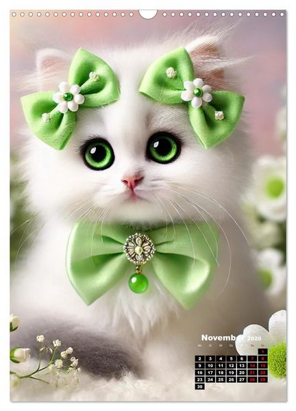Produktbild: Miau Momente (Wandkalender 2026 DIN A3 hoch), CALVENDO Monatskalender