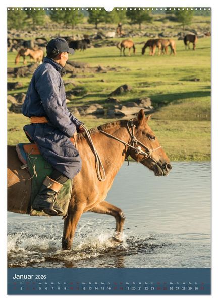Produktbild: Mongolei - Mensch, Natur und Religion im Einklang (hochwertiger Premium Wandkalender 2026 DIN A2 hoch), Kunstdruck in Hochglanz