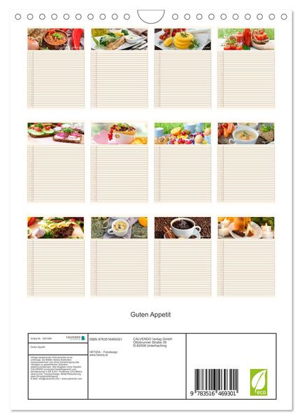 Produktbild: Guten Appetit (Wandkalender 2026 DIN A4 hoch), CALVENDO Monatskalender
