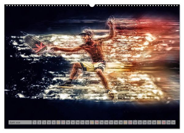 Produktbild: Skateboarding - extrem cool (Wandkalender 2026 DIN A2 quer), CALVENDO Monatskalender