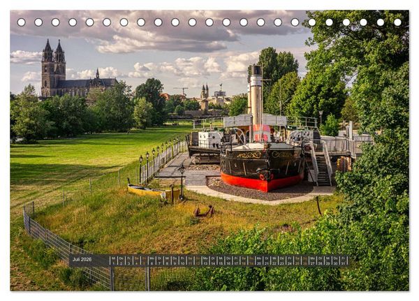 Produktbild: Magdeburg entdecken (Tischkalender 2026 DIN A5 quer), CALVENDO Monatskalender