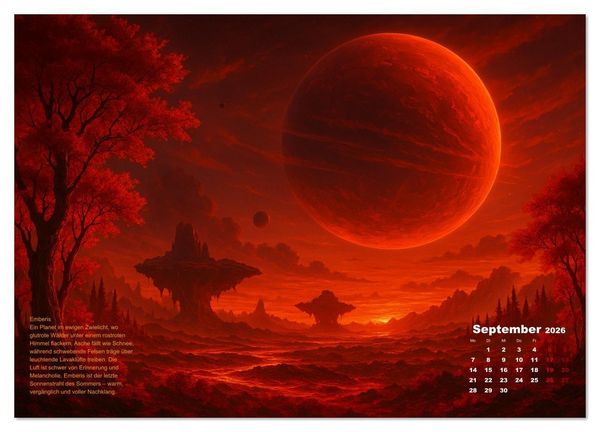 Produktbild: Phantastische Planeten (Wandkalender 2026 DIN A3 quer), CALVENDO Monatskalender
