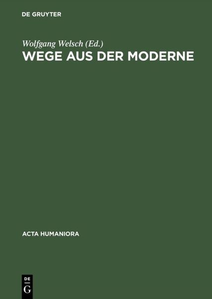 Produktbild: Wege aus der Moderne