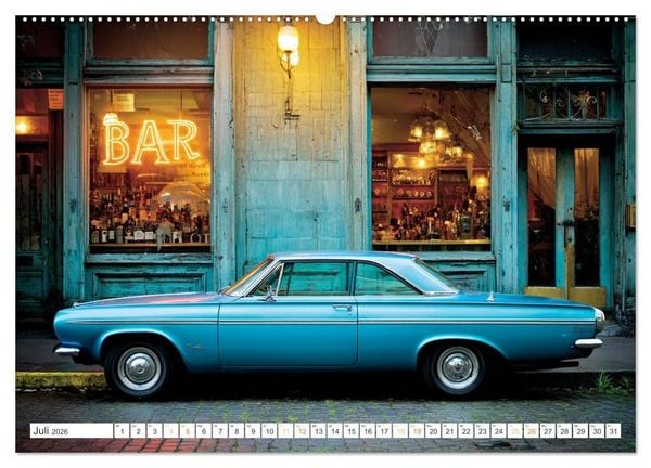 Produktbild: Amerikas rollende Legenden &ndash; Retro-Design trifft Nostalgie (hochwertiger Premium Wandkalender 2026 DIN A2 quer), Kunstdruck in Hochglanz
