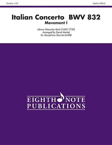 Produktbild: Bach, J: Italian Concerto, Bwv 832 (Movement I)