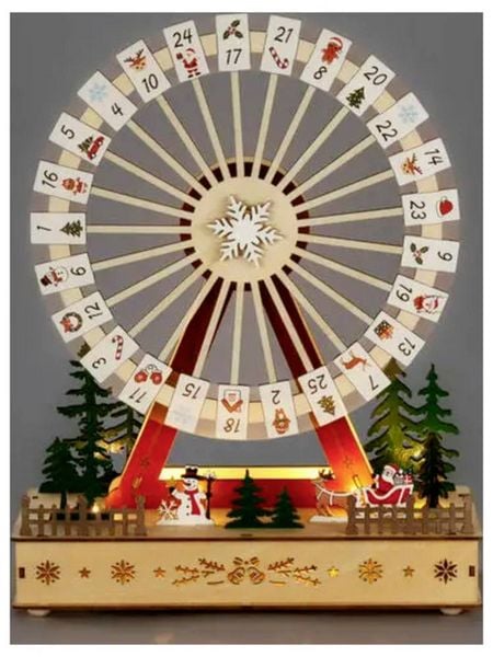 Produktbild: Konstsmide 3249-100 LED-Silhouette Adventskalender Warmwei&szlig; LED Natur
