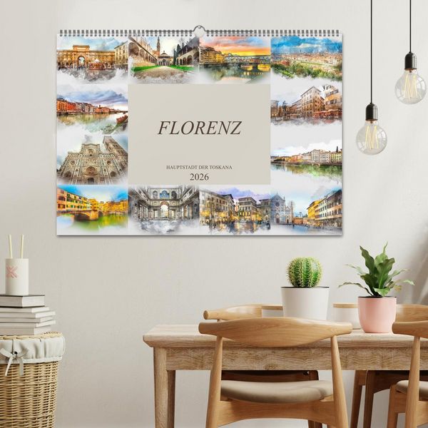 Produktbild: Florenz Hauptstadt der Toskana (Wandkalender 2026 DIN A2 quer), CALVENDO Monatskalender