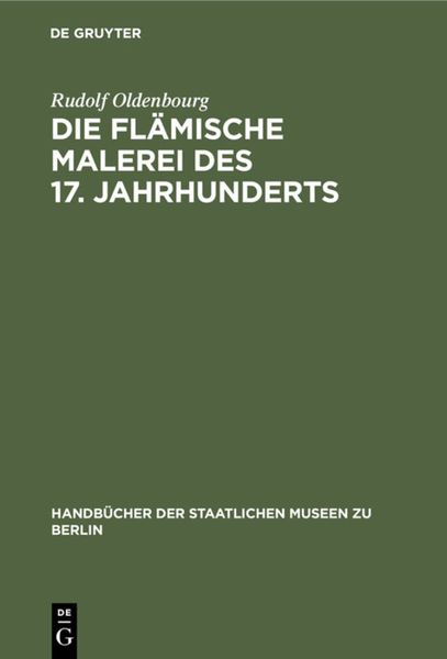 Produktbild: Die fl&auml;mische Malerei des 17. Jahrhunderts